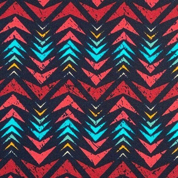 LuLaRoe CASSIE Pencil Skirt Navy Blue Chevron Triangles Large L NWT LLR 2161 - Picture 2 of 5